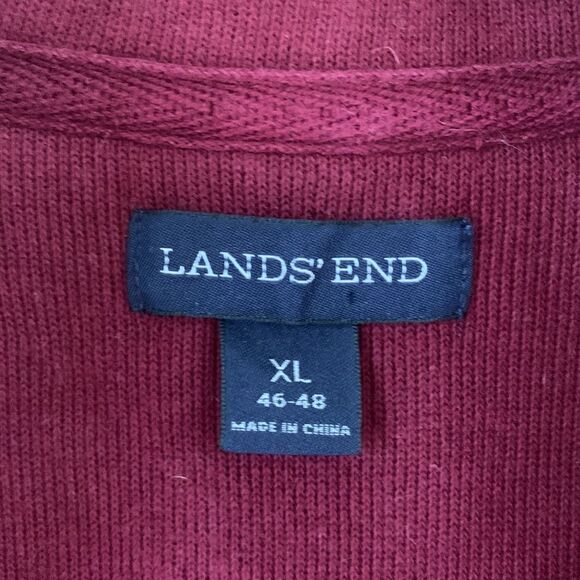 LANDS END- Men’s Burnt Orange Quarter Zip Sweatshirt Pullover XL - Picture 7 of 8